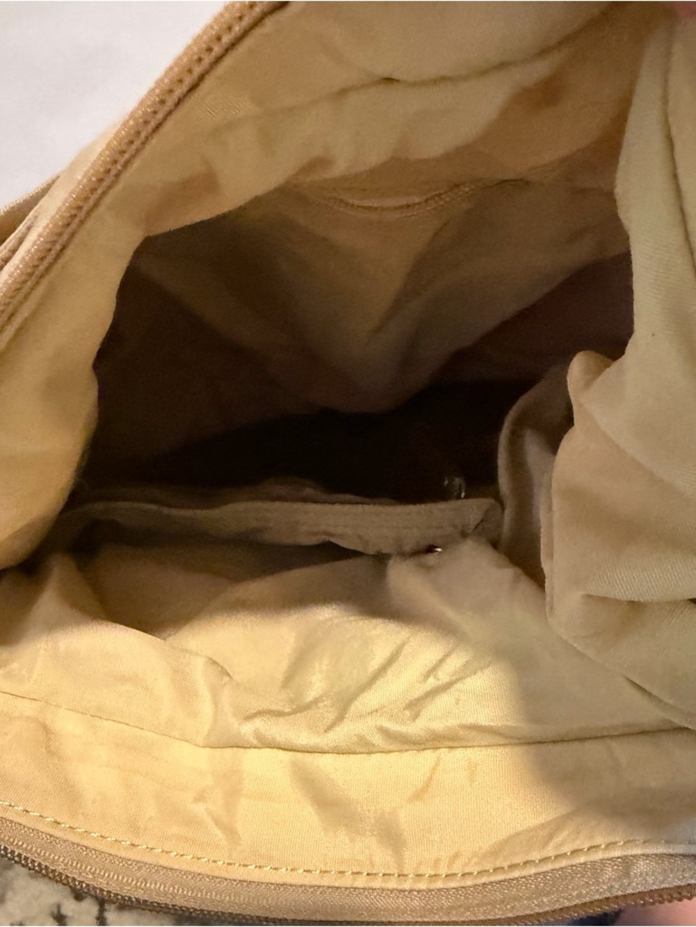 Ellington Beige Quilted Crossbody Shoulder Bag - Picture 9 of 10